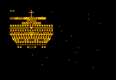 Space War game screenshot for Commodore PET